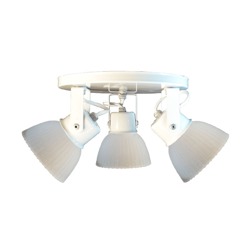 Aplique Anabella base redonda con tres luces
