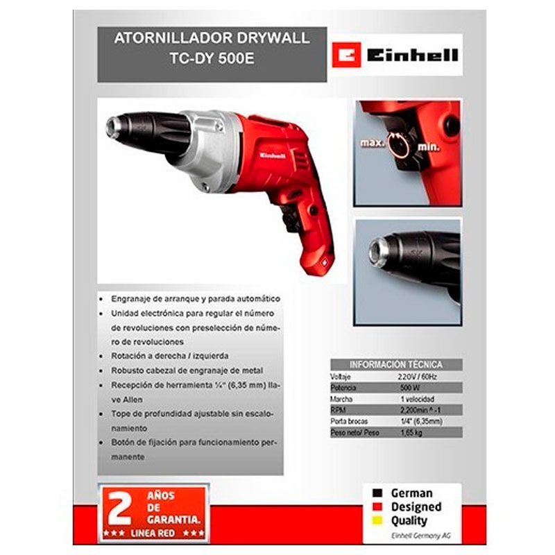 Atornillador Eléctrico Drywall 220V 500W - Imagen 9