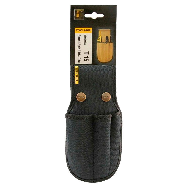 Cartuchera porta cuter, lápiz y lapiceras triple T15