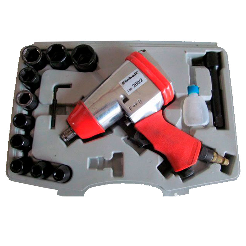 Llave de impacto neumática 6,3 bar con accesorios y maletín - Imagen 2