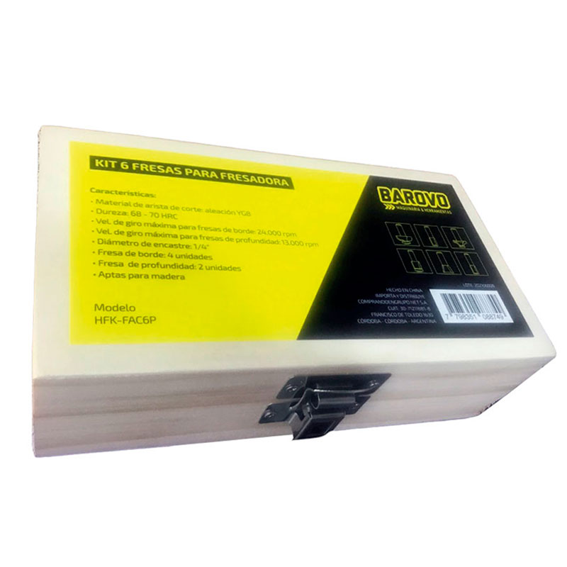Kit 6 fresas para fresadora - Imagen 2