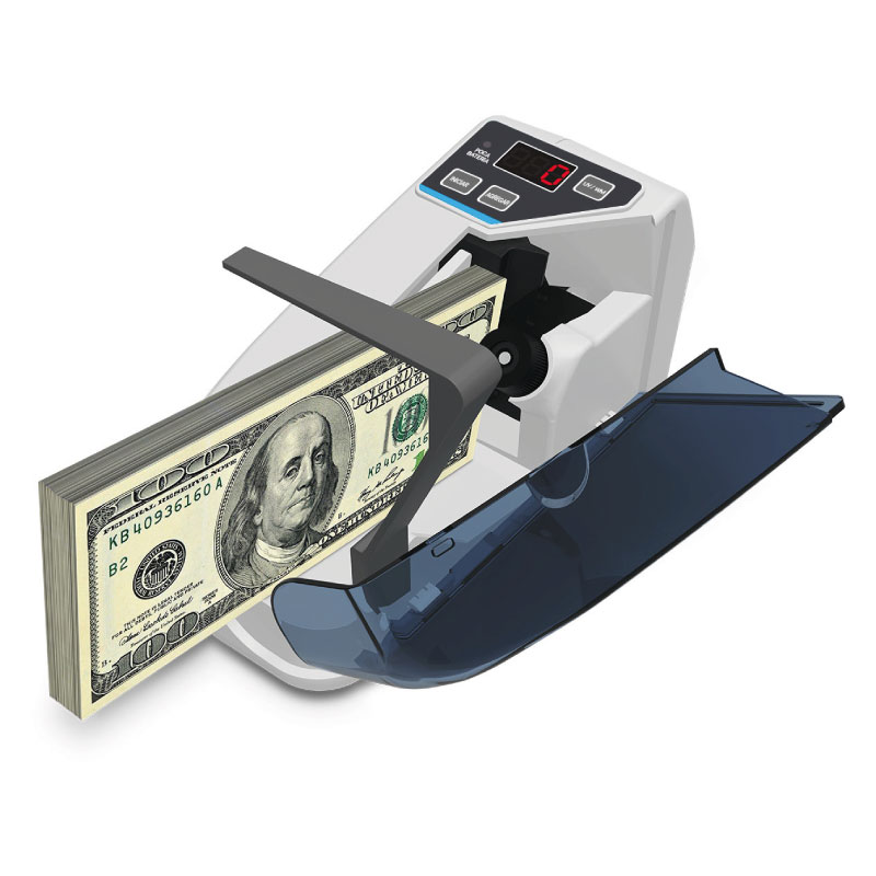 Contadora de billetes portátil con detector de dinero falso - Imagen 3