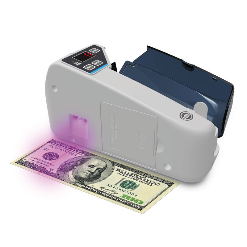 Contadora de billetes portátil con detector de dinero falso - Imagen 4
