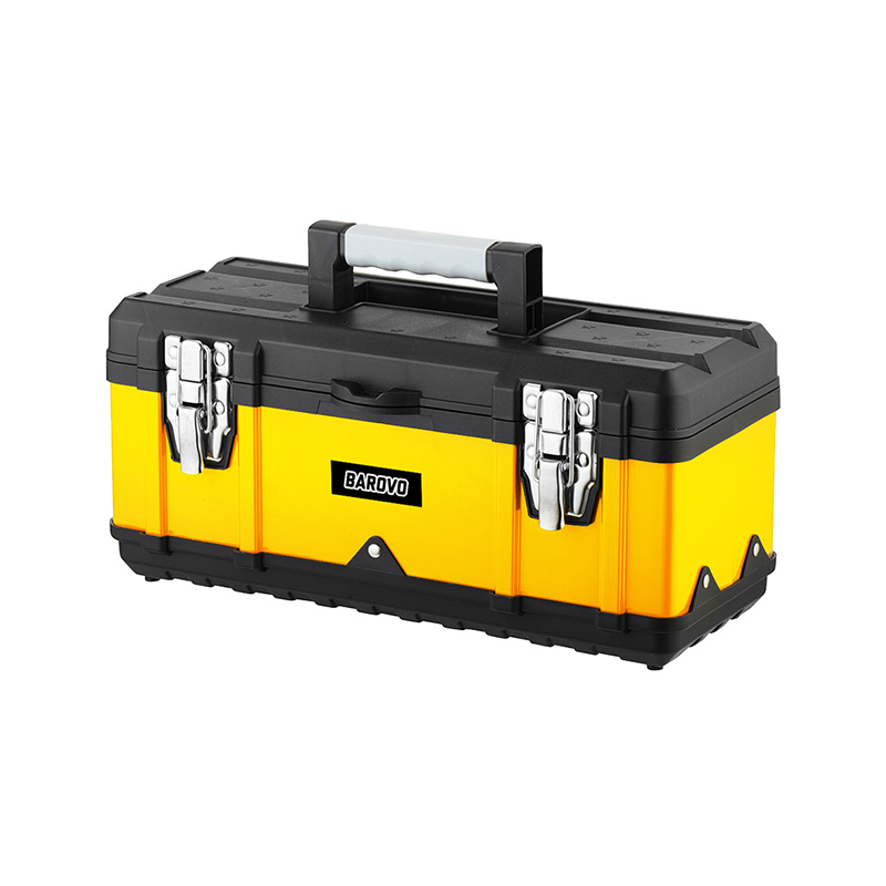 Caja de herramientas metálica con bandeja 16"