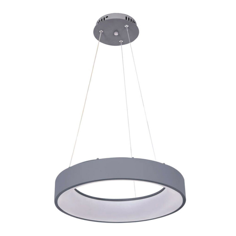 Luminaria colgante Led Bagel gris 40cm con cambio de temperatura de color de la luz - Imagen 2