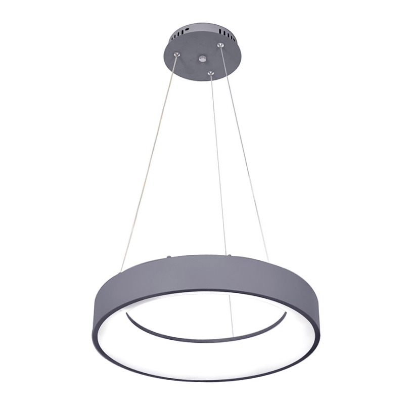 Luminaria colgante Led Bagel gris 40cm con cambio de temperatura de color de la luz
