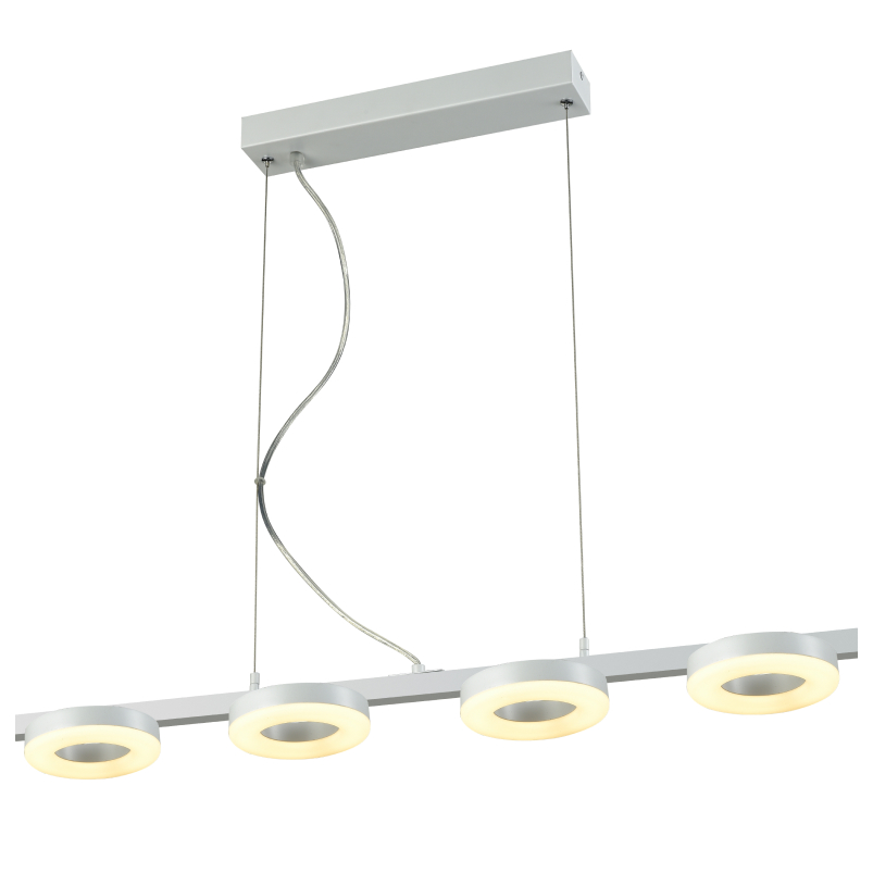 Colgante Led Longboat 4 luces 36w Luz cálida dimerizable