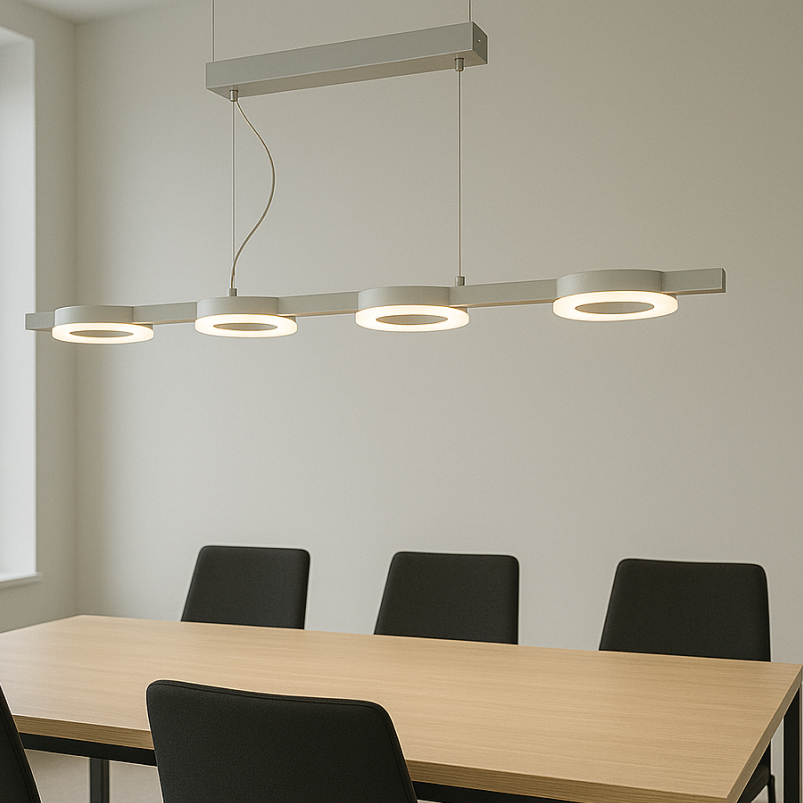 Colgante Led Longboat 4 luces 36w Luz cálida dimerizable - Imagen 4