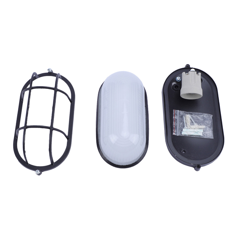 Luminaria tortuga ovalada de aluminio negra apta exterior - Imagen 8