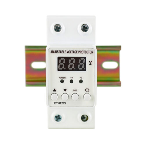 Protector de tensión para riel din 40A voltaje configurable